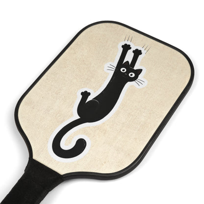 Pickleball Paddle Set — Cute Black Cat Design Pickleball Kit (2 Paddles + Balls)