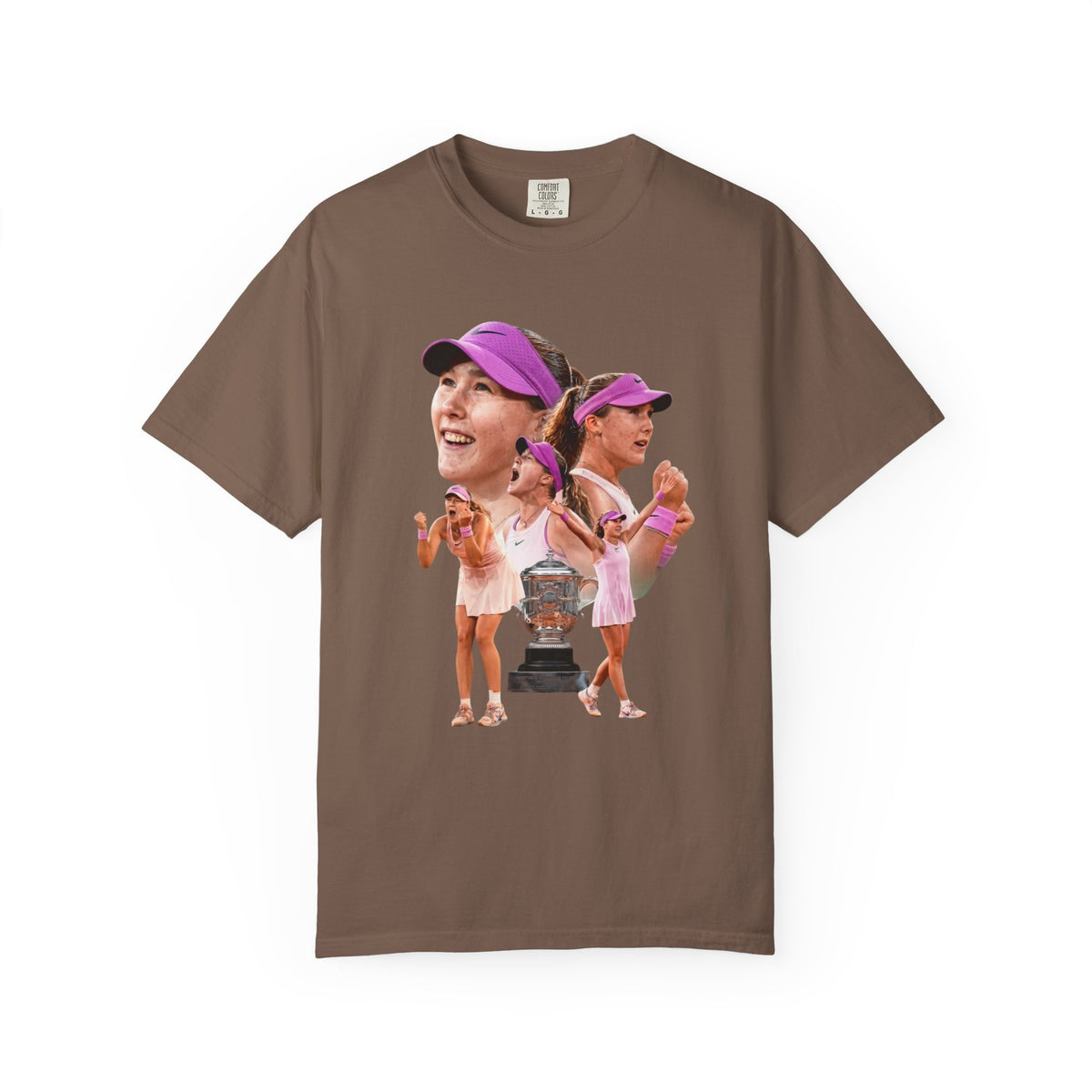 Tennis Graphic T-Shirt — 'Tennis: An Essential Element' Vintage Player Collage