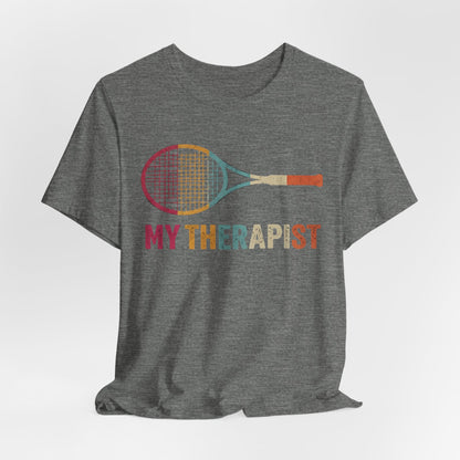 Tennis 'My Therapist' Graphic Tee — Funny Tennis Player Gift
