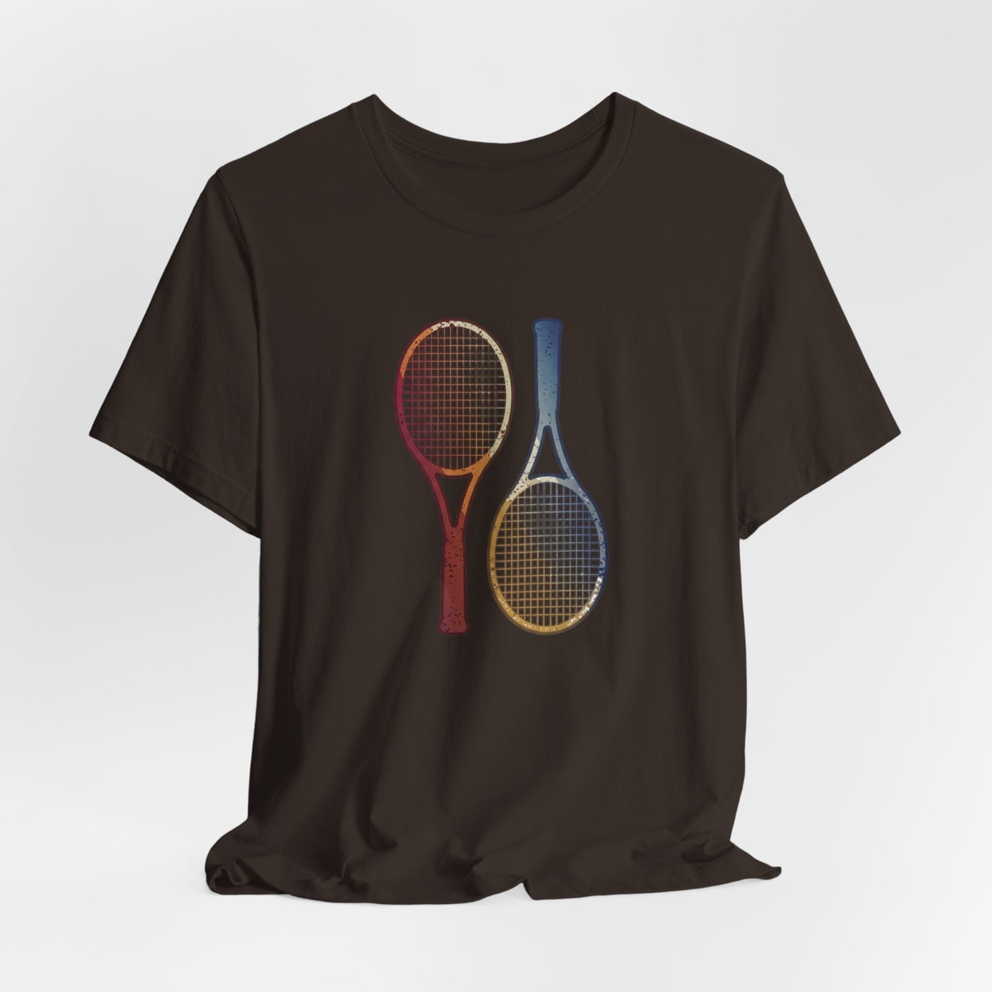 Tennis Rackets Tee — Vintage Wooden Racquets Graphic Shirt