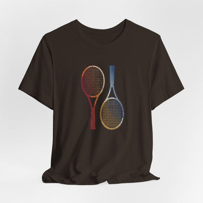 Tennis Rackets Tee — Vintage Wooden Racquets Graphic Shirt