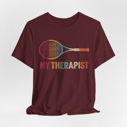 Tennis 'My Therapist' Graphic Tee — Funny Tennis Player Gift