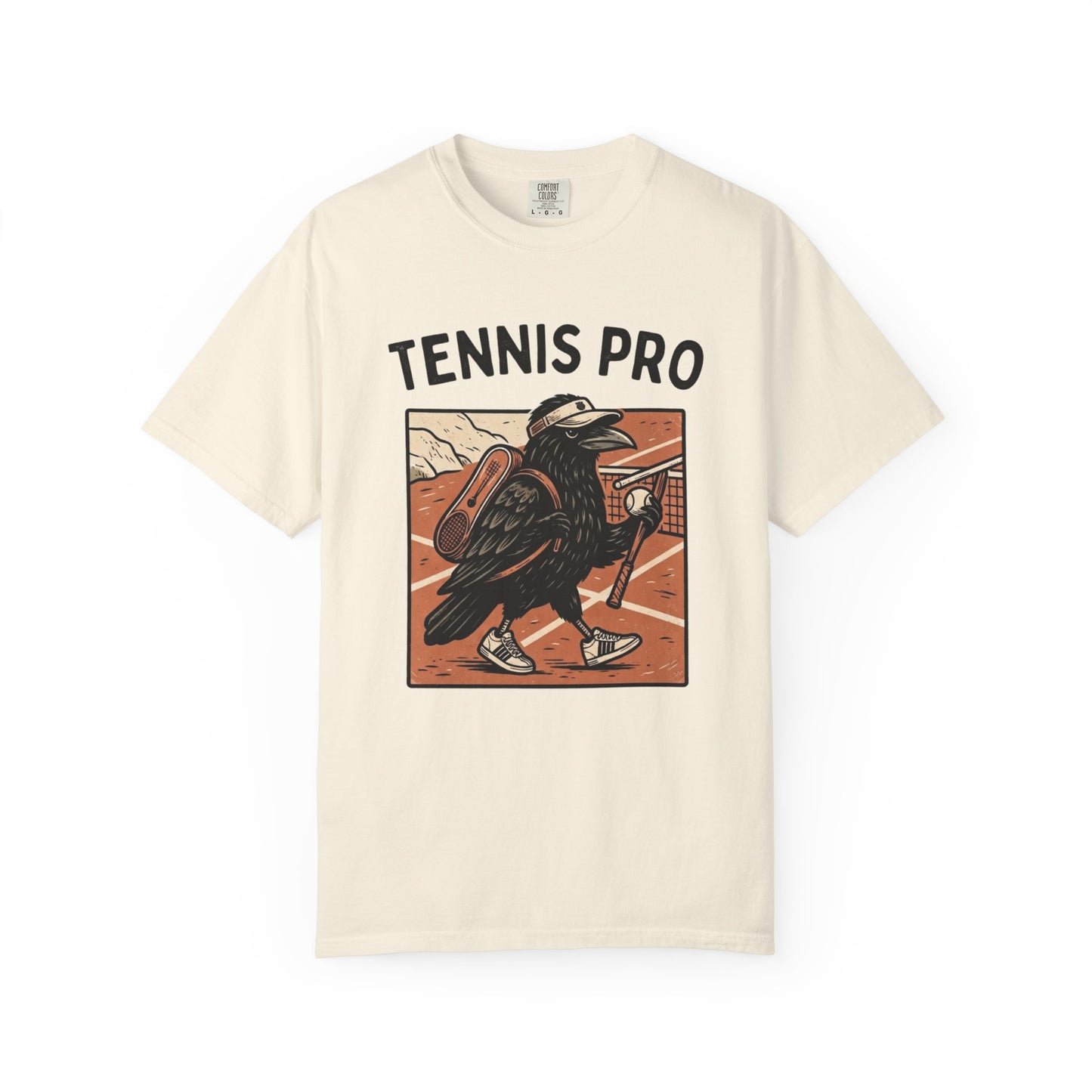 Tennis Pro T‑Shirt — Vintage Raven Tennis Graphic