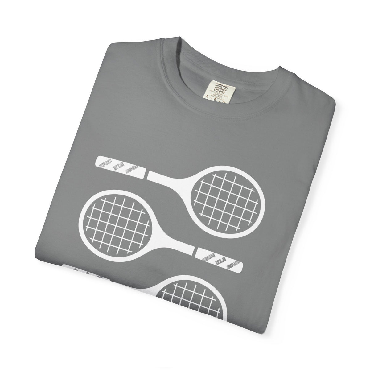 Tennis Rackets Graphic T-Shirt — Vintage-Inspired Garment-Dyed Tee