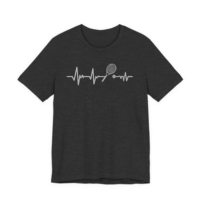 Tennis Heartbeat Tee — Racket Pulse Graphic T-Shirt