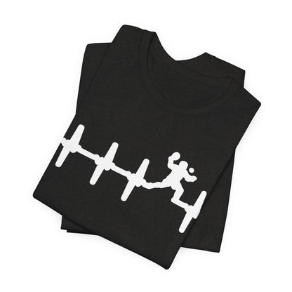 Runner Heartbeat T‑Shirt — Heartbeat EKG with Tennis Runner Graphic Tee