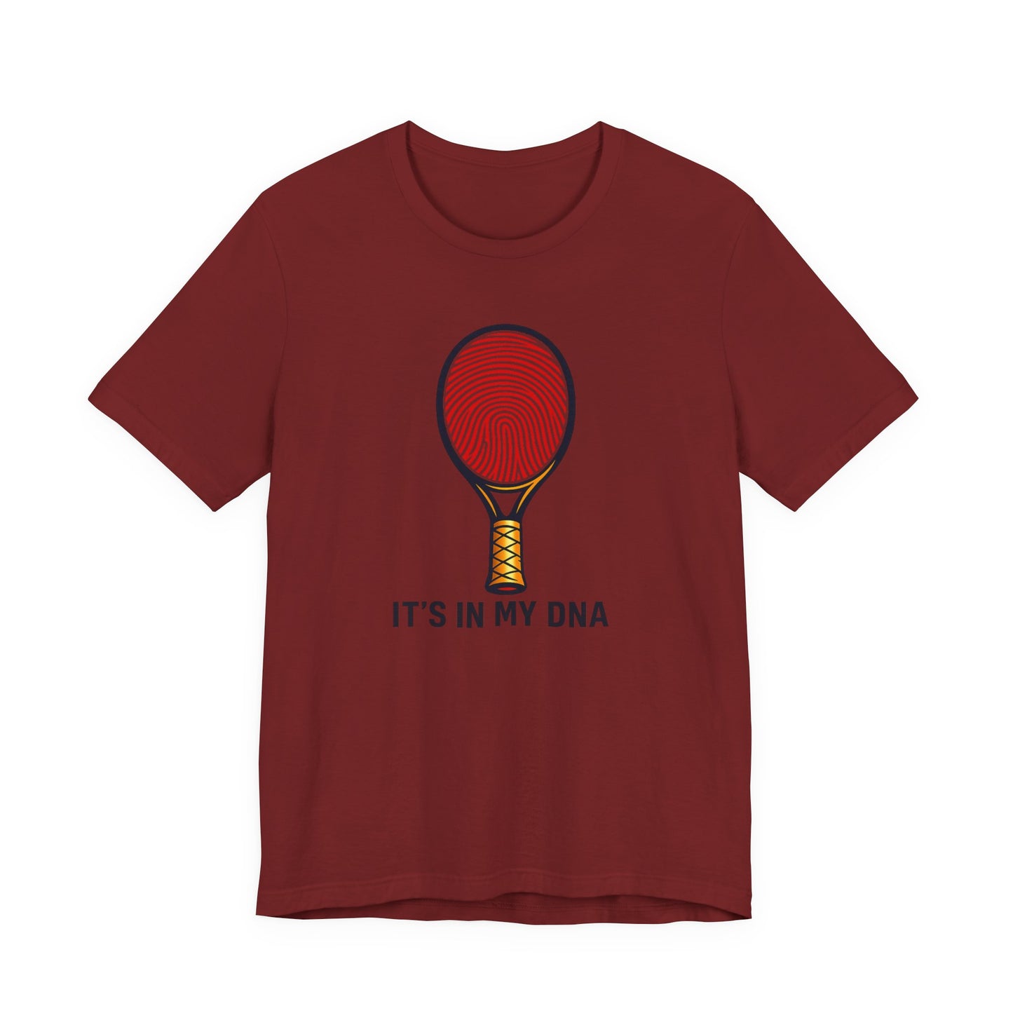 Tennis DNA T‑Shirt — "It's In My DNA" Racket Fingerprint Tee