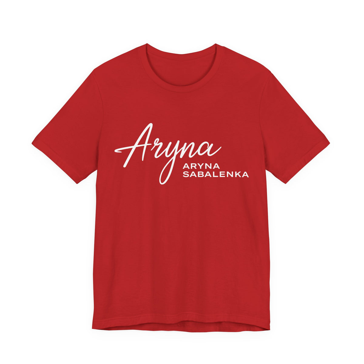 Sabalenka Classic White Tee — Plain Short Sleeve T-Shirt