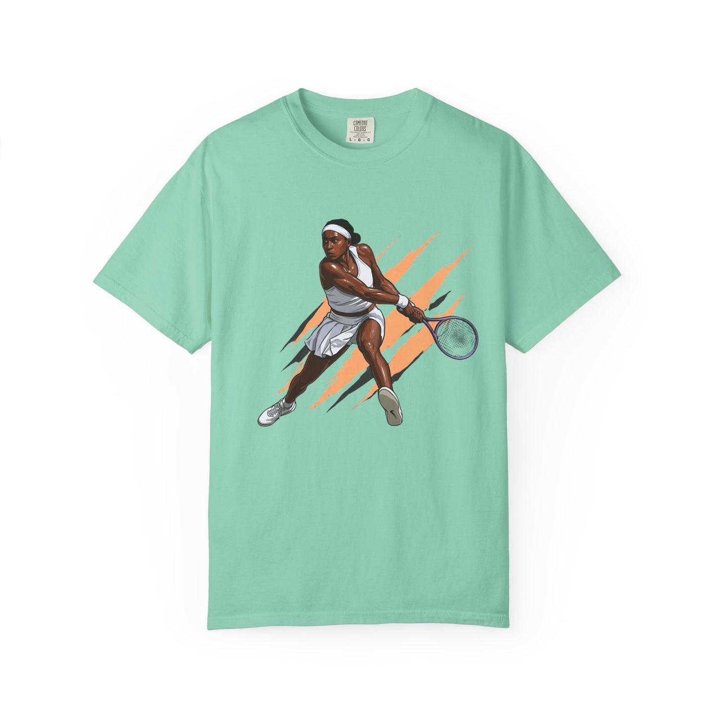 COCO GAUFF Tennis Player Graphic T-Shirt — Dynamic Women's Tennis Art Tee