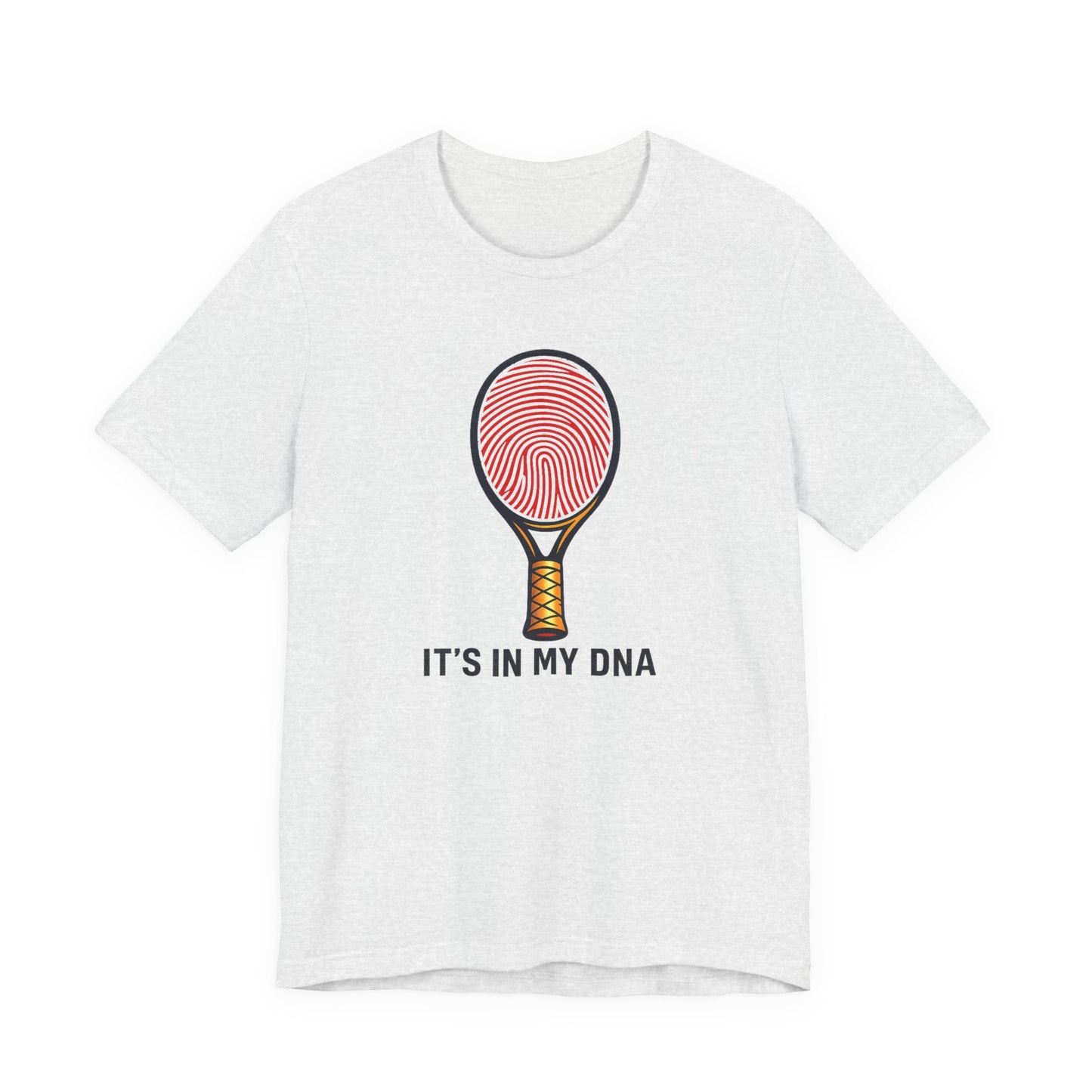 Tennis DNA T‑Shirt — "It's In My DNA" Racket Fingerprint Tee