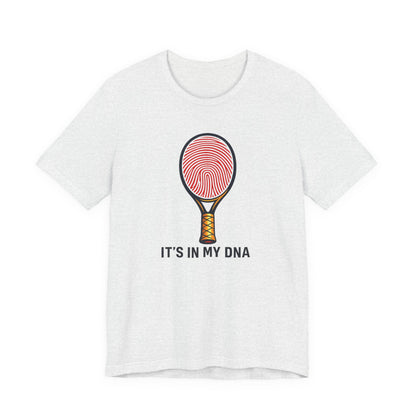 Tennis DNA T‑Shirt — "It's In My DNA" Racket Fingerprint Tee