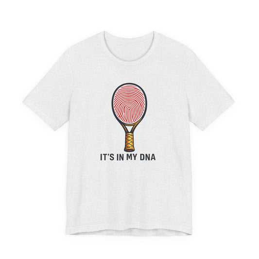 Tennis DNA T‑Shirt — "It's In My DNA" Racket Fingerprint Tee