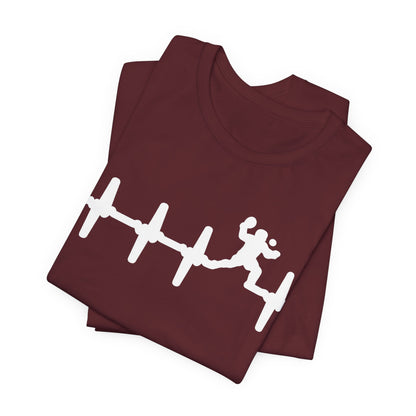 Runner Heartbeat T‑Shirt — Heartbeat EKG with Tennis Runner Graphic Tee