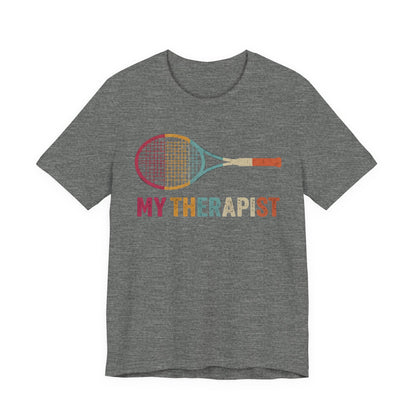 Tennis 'My Therapist' Graphic Tee — Funny Tennis Player Gift