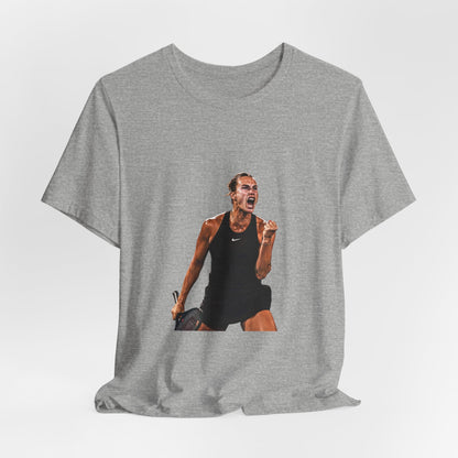 Tennis Player Aryna Sabalenka Victory Graphic Tee
