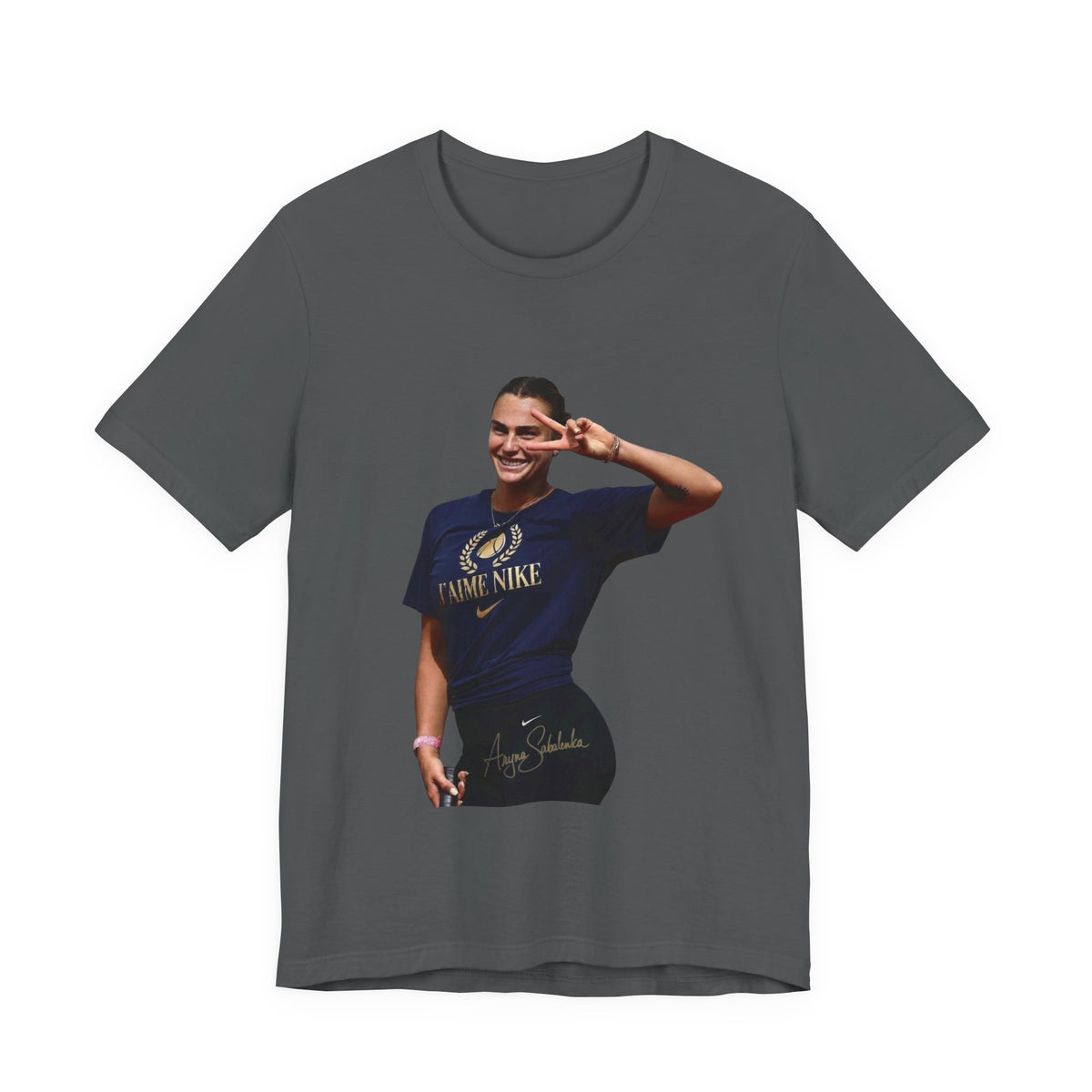 Aryna Sabalenka T-Shirt —Graphic Tee with Smiling Player Photo
