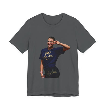 Aryna Sabalenka T-Shirt —Graphic Tee with Smiling Player Photo