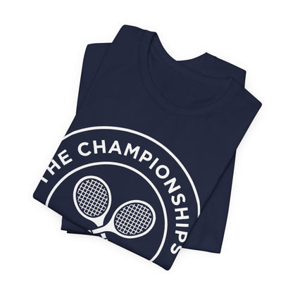 Wimbledon Championships Tennis Tee — Retro Tennis Racket Logo T-Shirt