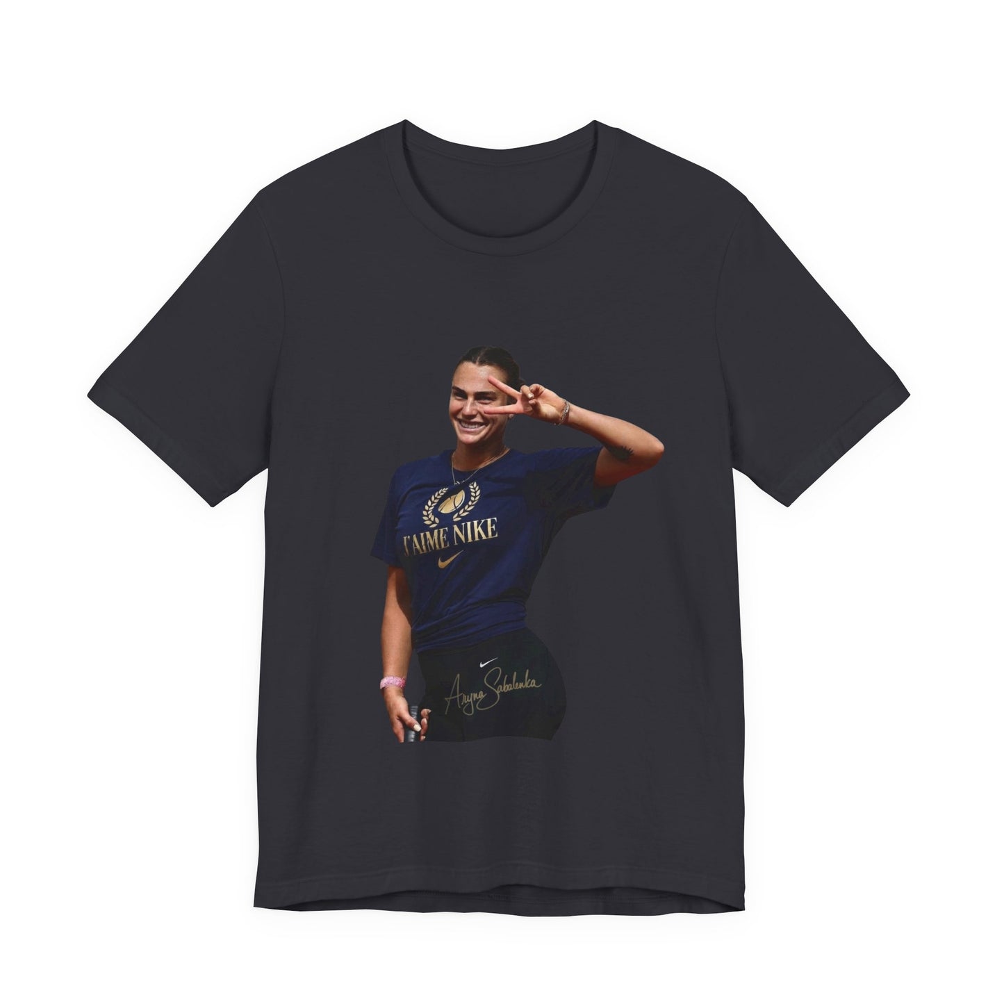 Aryna Sabalenka T-Shirt —Graphic Tee with Smiling Player Photo