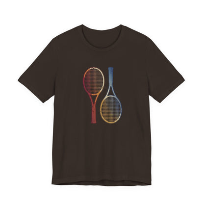 Tennis Rackets Tee — Vintage Wooden Racquets Graphic Shirt