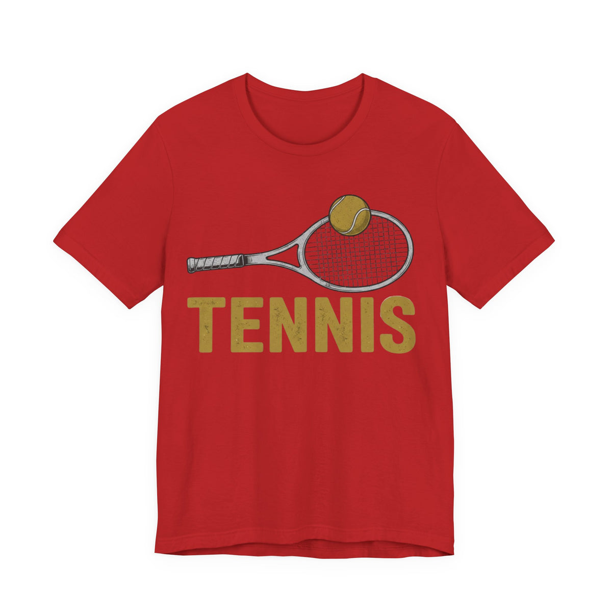 Tennis Racket & Ball Tee — Retro Athletic Tennis T‑Shirt