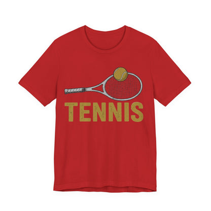 Tennis Racket & Ball Tee — Retro Athletic Tennis T‑Shirt