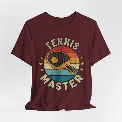 Tennis Master Tee — Retro Paddle & Ball Vintage-Style Tennis Shirt
