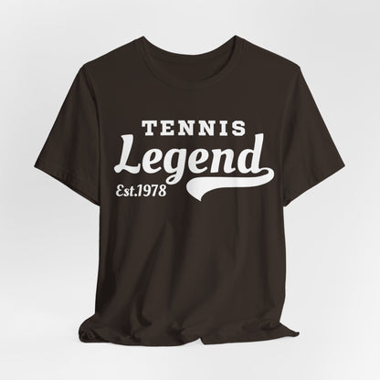 Tennis Legend Tee – Retro "Tennis Legend Est. 1978" Graphic Shirt