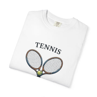 Tennis Anyone? Graphic T-Shirt — Vintage Racket & Ball Tee for Tennis Players