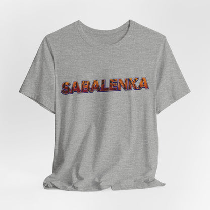 Sabalenka Tennis T‑Shirt — Bold Text Fan Tee