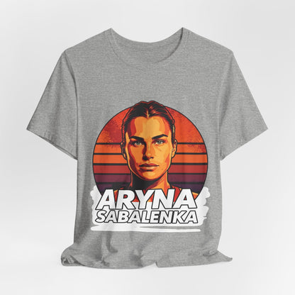 Aryna Sabalenka Graphic Tee — Vintage Sunset Tennis Player T-Shirt