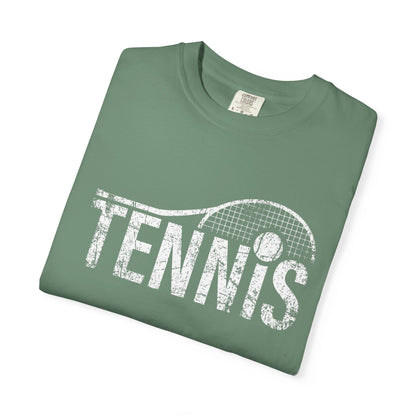 Tennis Vintage Graphic T-Shirt — Distressed Racket & Ball Tee