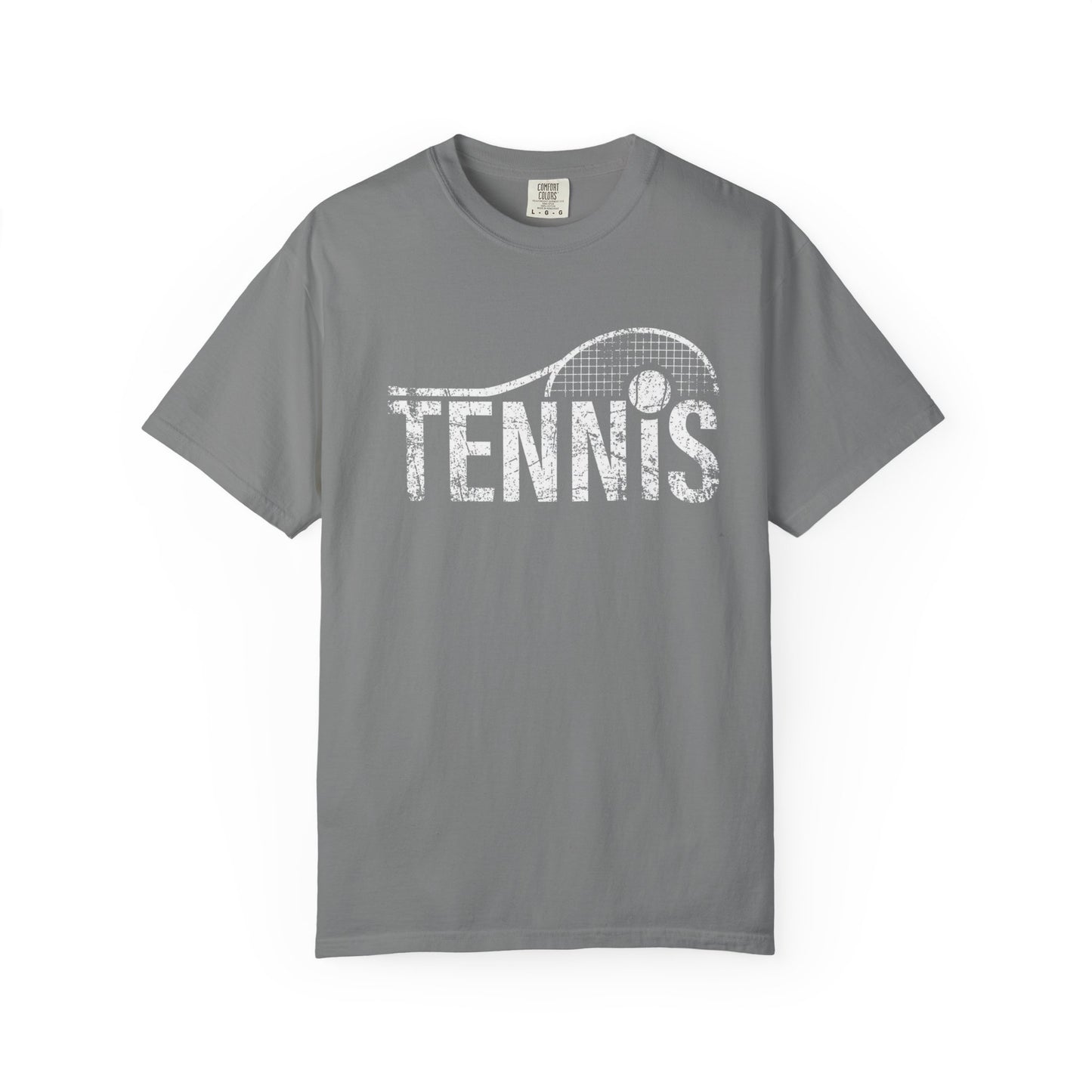 Tennis Vintage Graphic T-Shirt — Distressed Racket & Ball Tee