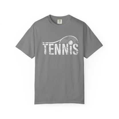 Tennis Vintage Graphic T-Shirt — Distressed Racket & Ball Tee