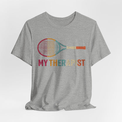Tennis 'My Therapist' Graphic Tee — Funny Tennis Player Gift