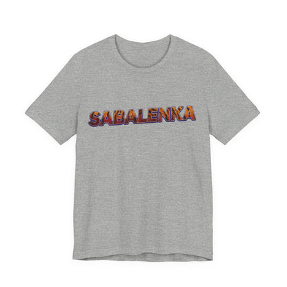 Sabalenka Tennis T‑Shirt — Bold Text Fan Tee