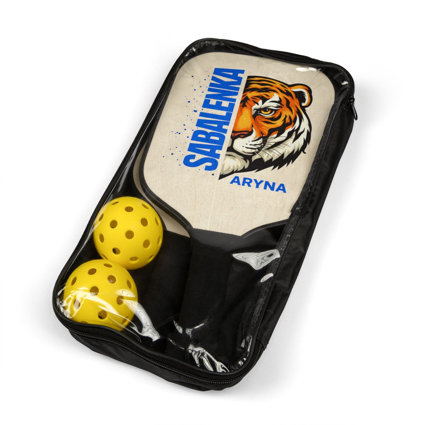Pickleball Paddle Set — 'Sabalenka' Tiger Design Kit with Balls