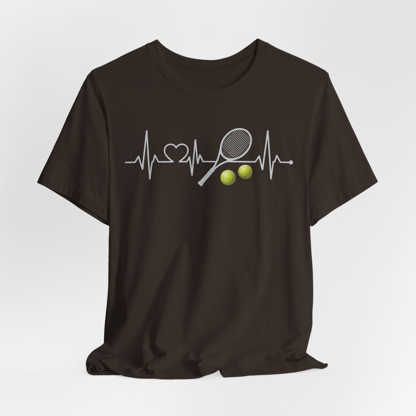 Tennis Heartbeat Tee – Racket & Tennis Ball Graphic Shirt