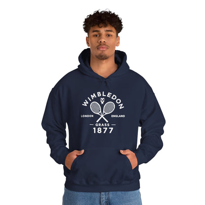 Wimbledon 1877 Tennis Hoodie — Classic Racquets Logo Pullover