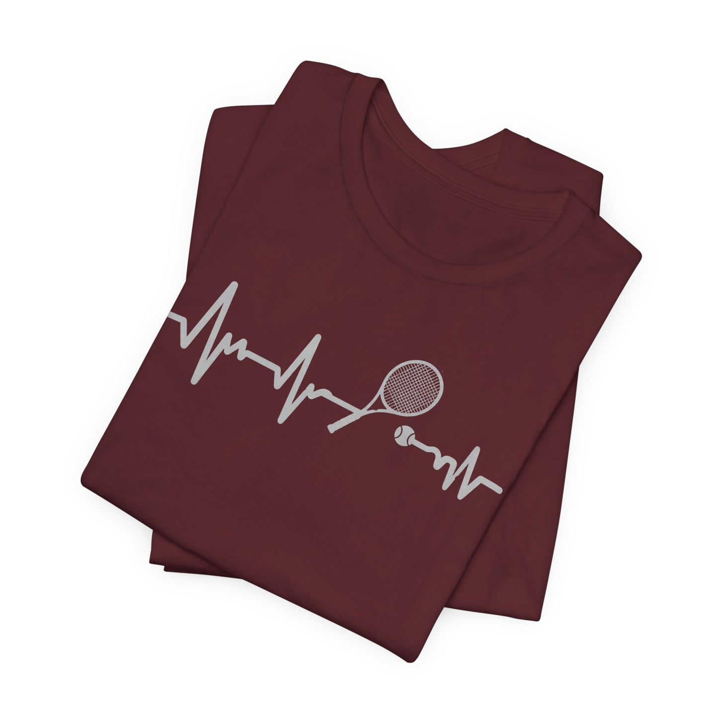 Tennis Heartbeat Tee — Racket Pulse Graphic T-Shirt
