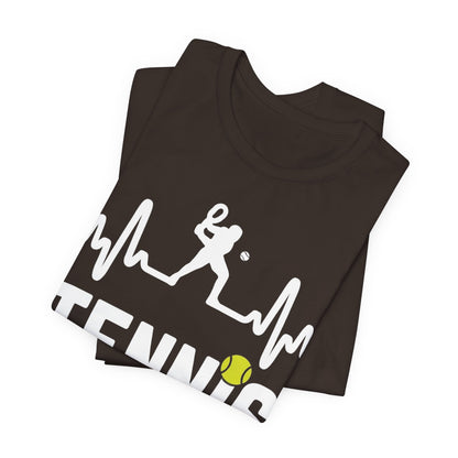 Tennis Pulse Tee — Heartbeat Tennis Player Graphic Shirt