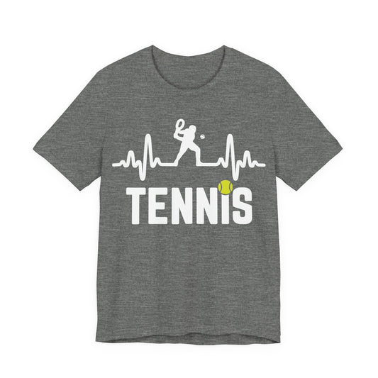 Tennis Pulse Tee — Heartbeat Tennis Player Graphic Shirt