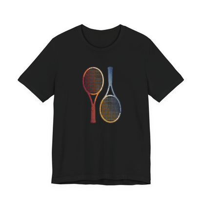 Tennis Rackets Tee — Vintage Wooden Racquets Graphic Shirt