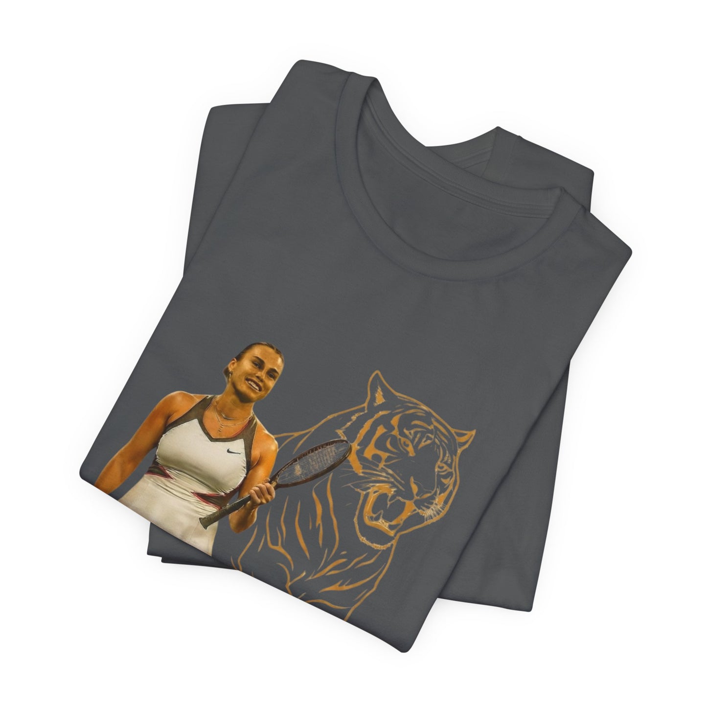 Sabalenka The Tigress Graphic Tee — Empowered Woman & Tiger Illustration