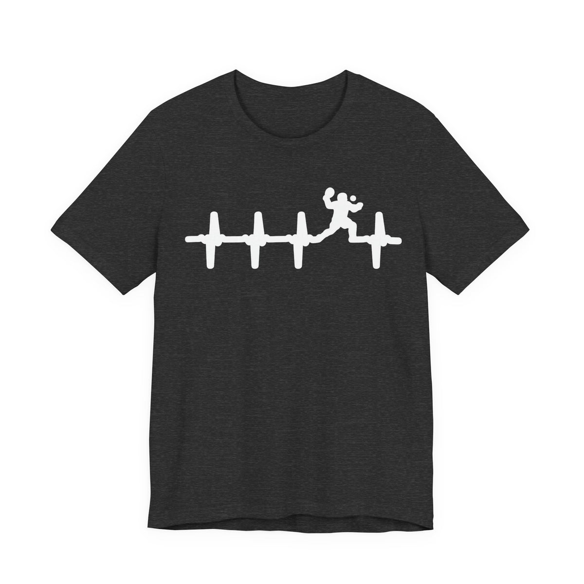Runner Heartbeat T‑Shirt — Heartbeat EKG with Tennis Runner Graphic Tee
