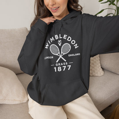 Wimbledon 1877 Tennis Hoodie — Classic Racquets Logo Pullover