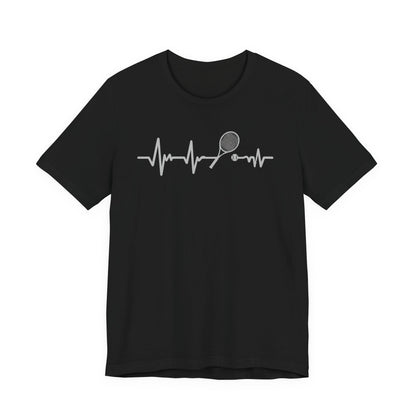 Tennis Heartbeat Tee — Racket Pulse Graphic T-Shirt