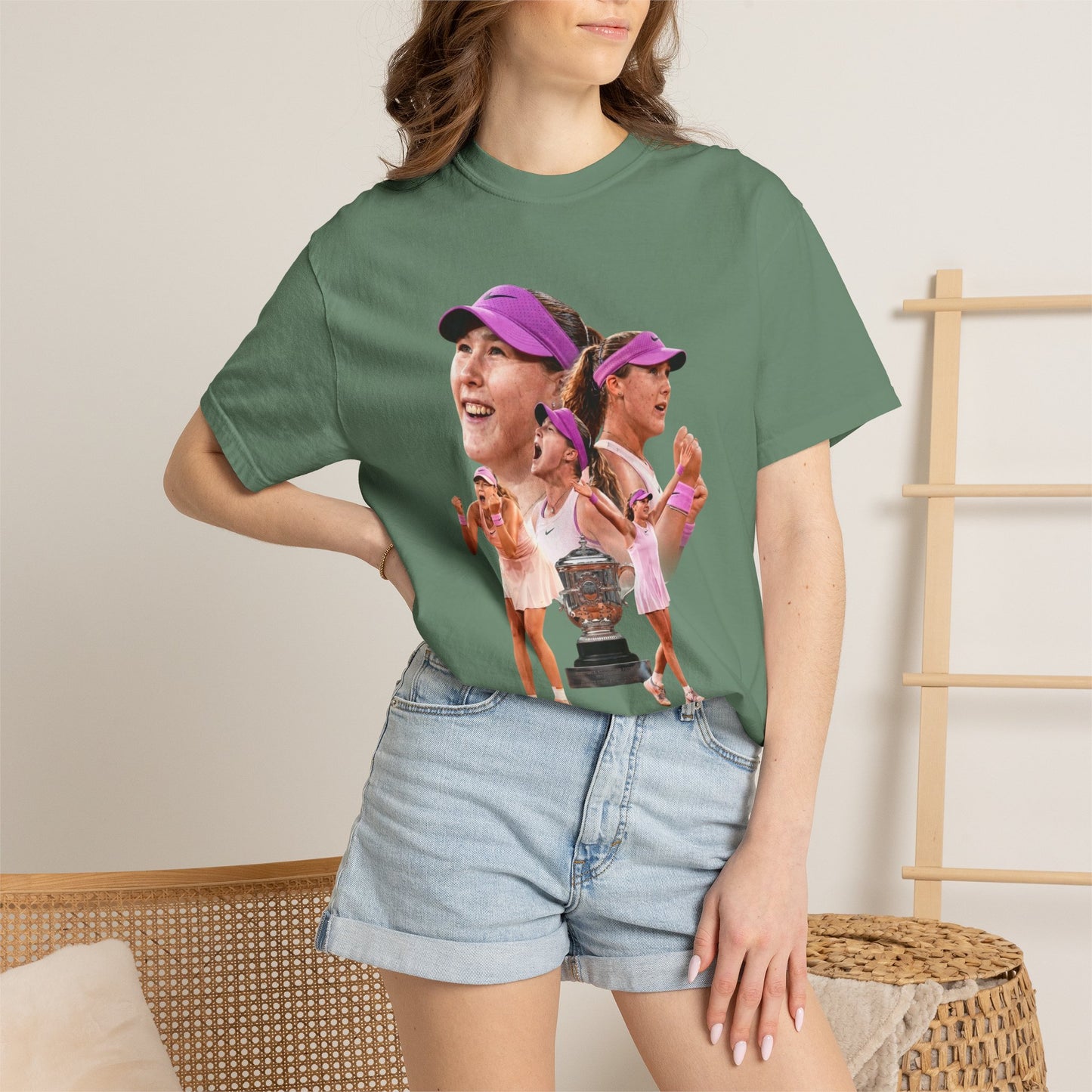 Tennis Graphic T-Shirt — 'Tennis: An Essential Element' Vintage Player Collage