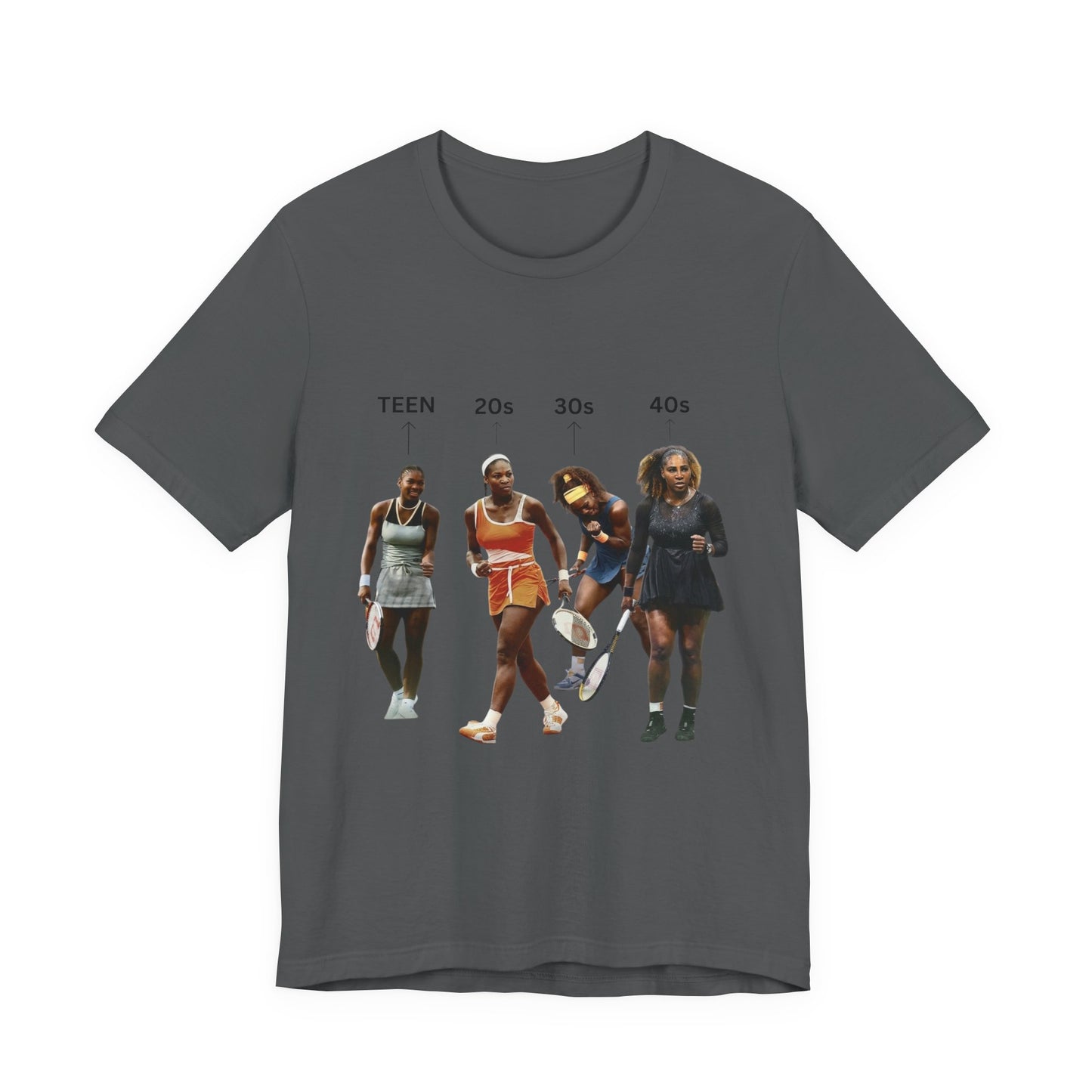 T-Shirt — Serena Williams Life Stages Graphic Tee (Teen · 20s · 30s · 40s)