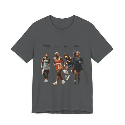 T-Shirt — Serena Williams Life Stages Graphic Tee (Teen · 20s · 30s · 40s)